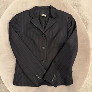 J. Crew Navy Blue Striped wool super 120 Blazer.    Sz. 4